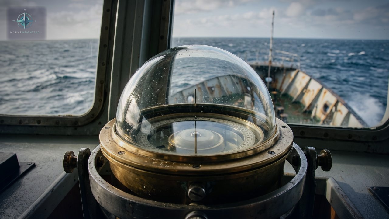 What are Lubber lines? illustrated with bridge navigation and voyage planning for Marine Insight 360 readers